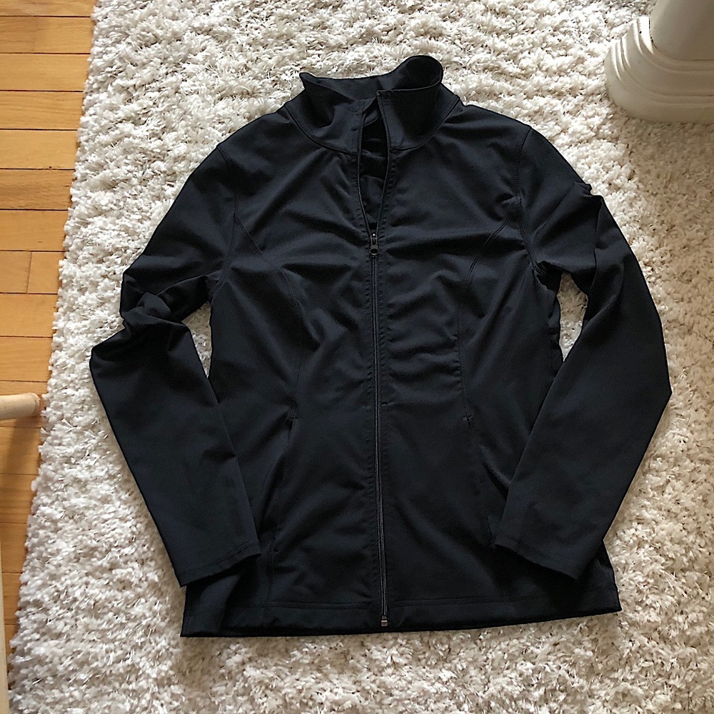 M Black sleek athletic zipup